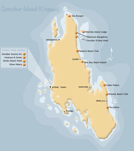 Map of Zanzibar